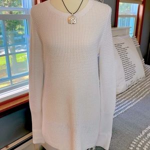 EUC white cotton knit tunic sweater by Max Studio